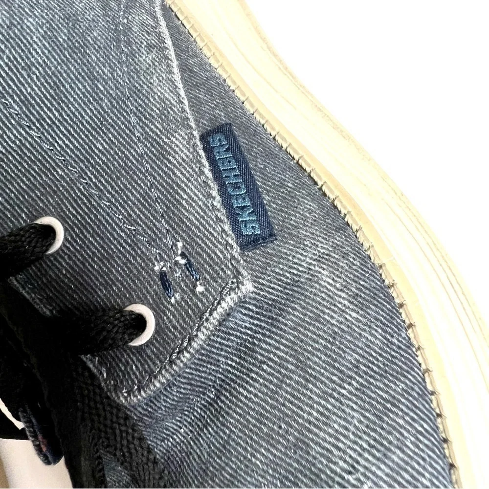 Skechers Status 2.0 Pexton Canvas Denim Sneaker Shoes Men's size 13